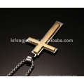 Fashion new stainless steel gold cross pendant for men